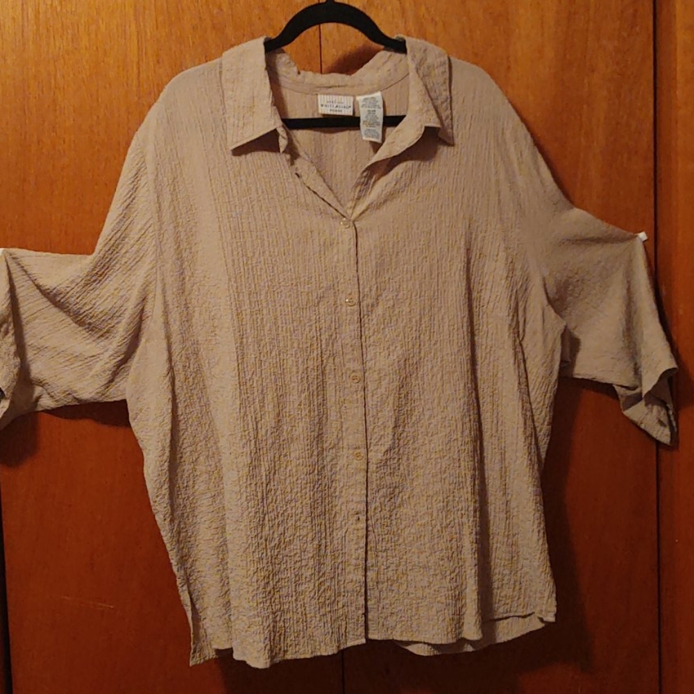 White stag crepe blouse 3X